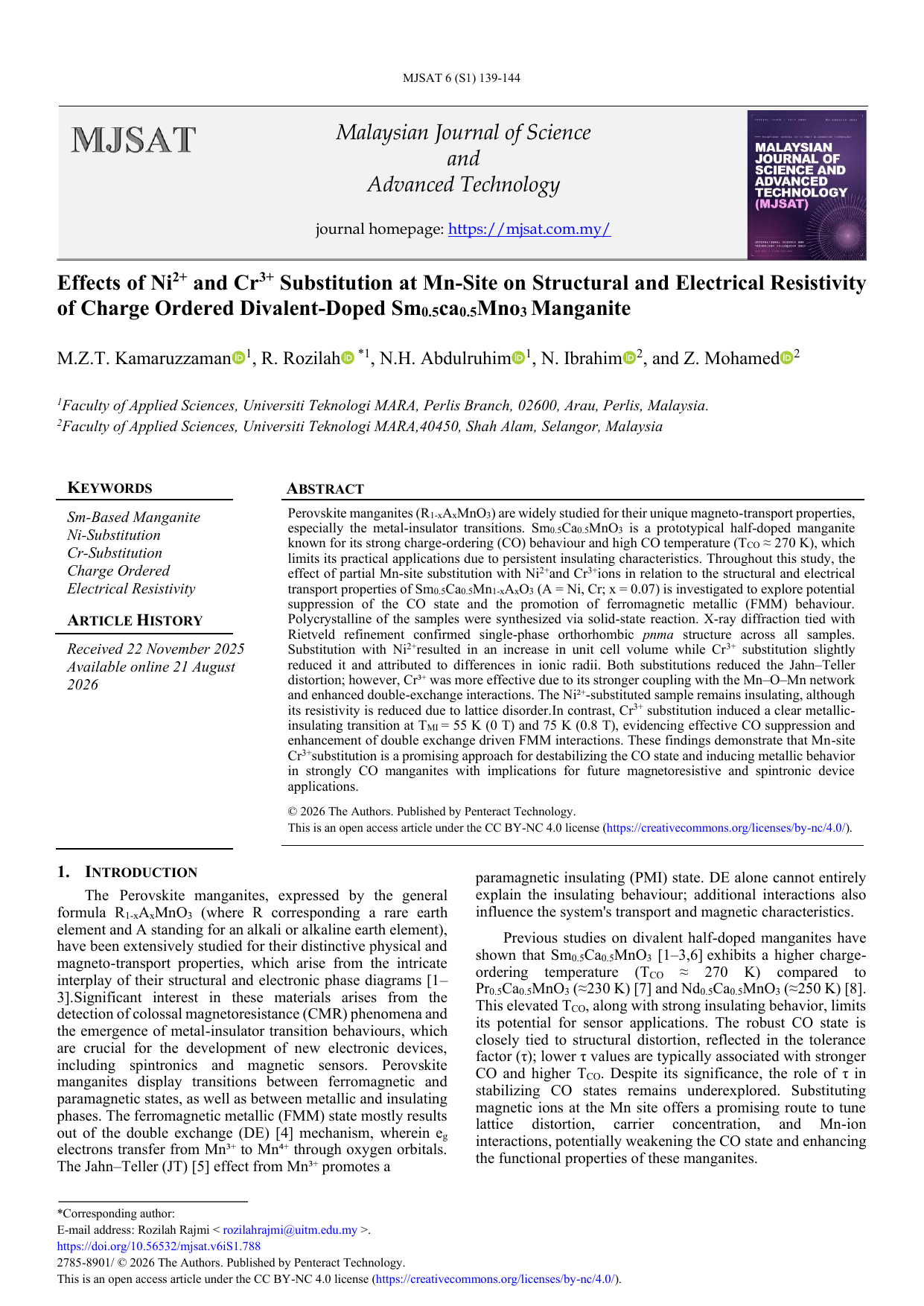 Effects of Ni2+ and Cr3+ Substitution at Mn-Site on Structural and Electrical Resistivity of Charge Ordered Divalent-Doped Sm0.5Ca0.5MnO3 Manganite